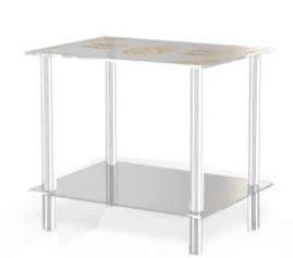 Picture of Lucite Tabletop Chanukah Menorah Stand Gold 15.75" x 11.75"